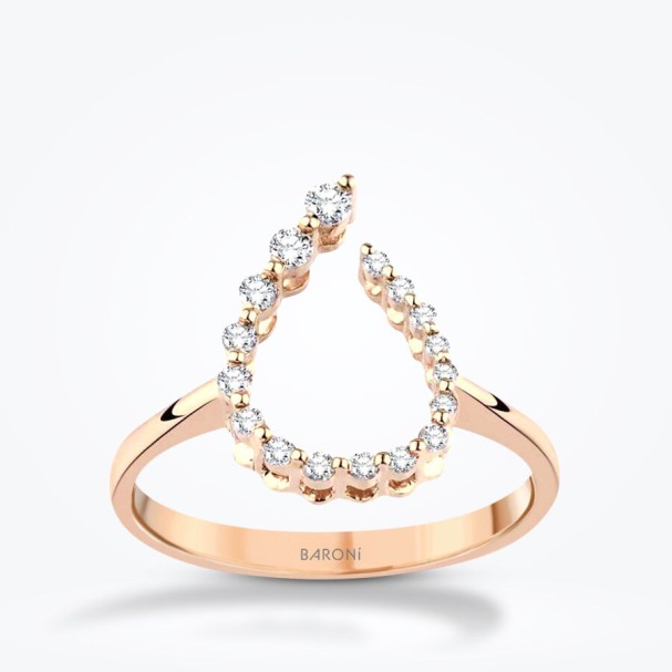 0.19 Karat Pırlanta Rose Trend Yüzük - Baroni Diamond