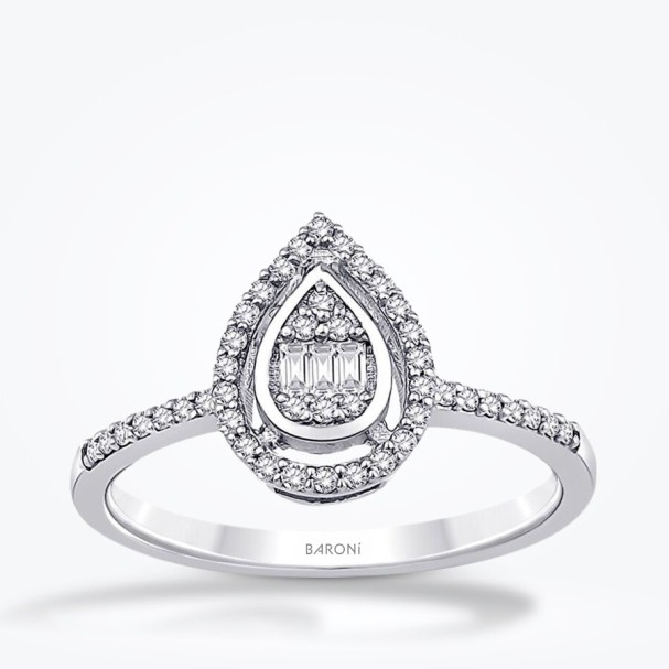 0.20 Karat Pırlanta Baget Yüzük - Baroni Diamond