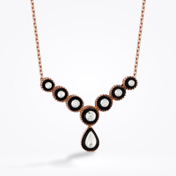 0.21 Karat Elmas Tasarım Kolye - Baroni Diamond