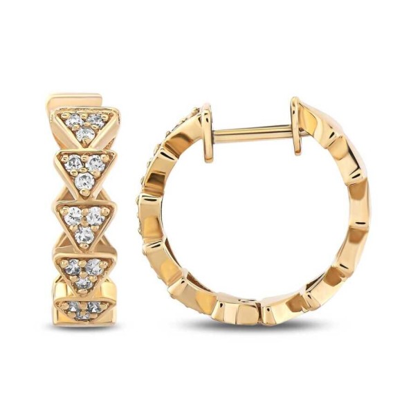 0.22 Karat Pırlanta Halka Küpe - Baroni Diamond