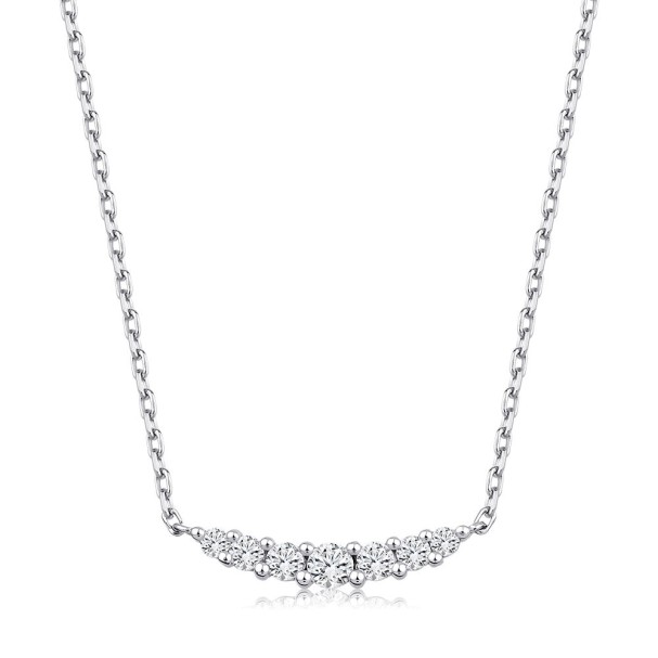 0.22 Karat Pırlanta Yedi Taşlı Sıralı Kolye - Baroni Diamond