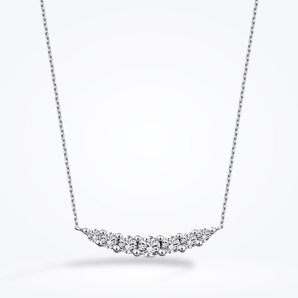 0.22 Karat Pırlanta Yedi Taşlı Sıralı Kolye - Baroni Diamond (1)