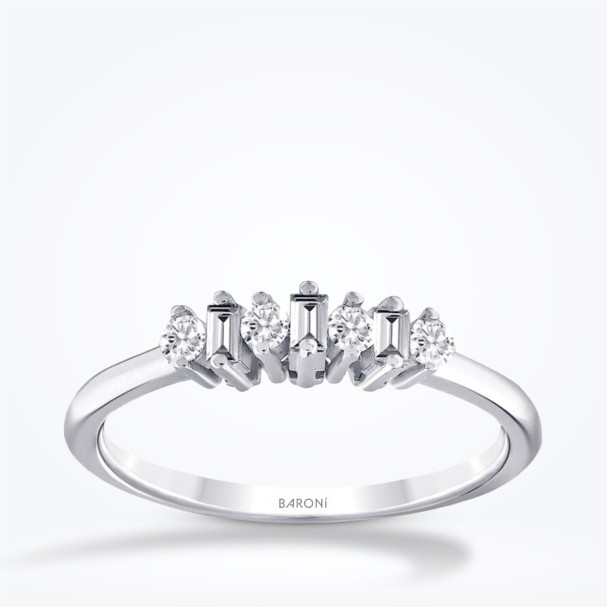 0.23 Karat Pırlanta Baget Yüzük - Baroni Diamond