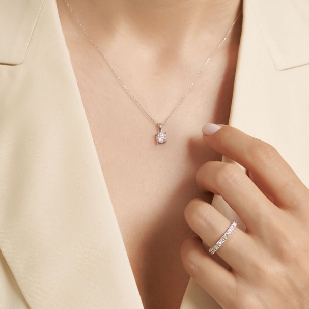 0.24 Karat Pırlanta Tektaş Kolye - Baroni Diamond (1)