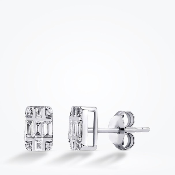 0.25 Karat Pırlanta Baget Küpe - Baroni Diamond