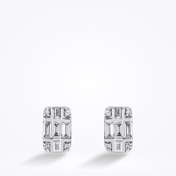 0.25 Karat Pırlanta Baget Küpe - Baroni Diamond (1)