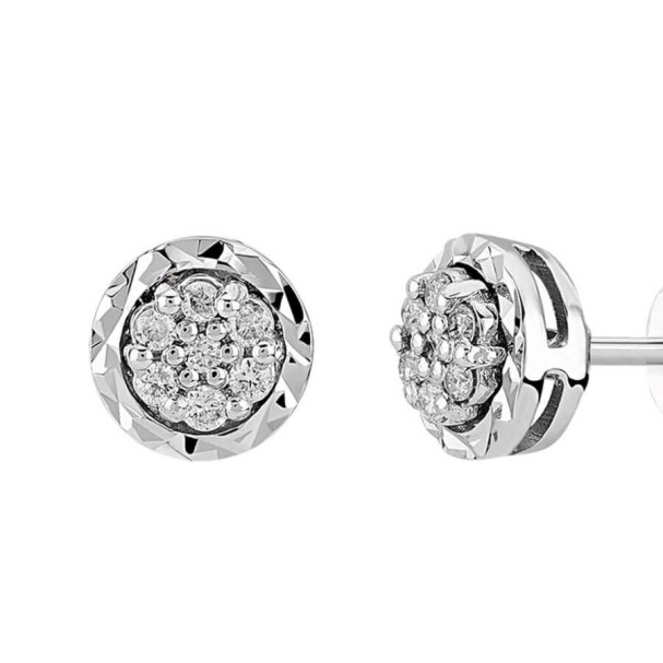 0.25 Karat Pırlanta Efektli Küpe - Baroni Diamond (1)