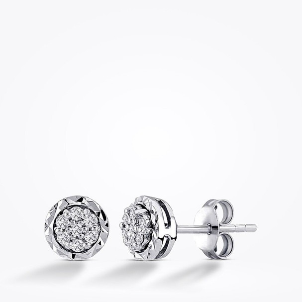 0.25 Karat Pırlanta Efektli Küpe - Baroni Diamond