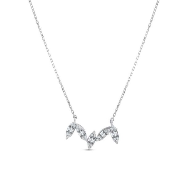 0.26 Karat Pırlanta Baget Kolye - Baroni Diamond