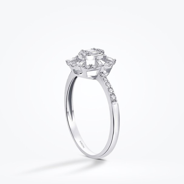 0.27 Karat Pırlanta Baget Yüzük - Baroni Diamond (1)