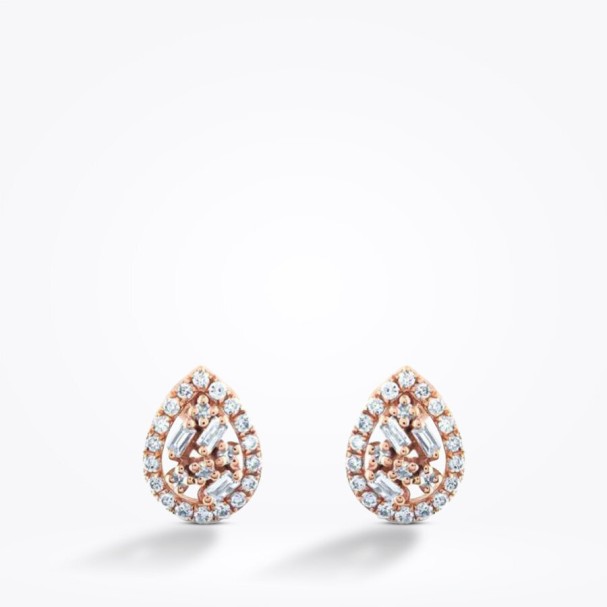 0.28 Karat Pırlanta Baget Küpe - Baroni Diamond (1)