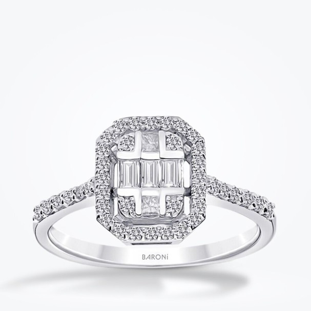 0.28 Karat Pırlanta Baget Yüzük - Baroni Diamond