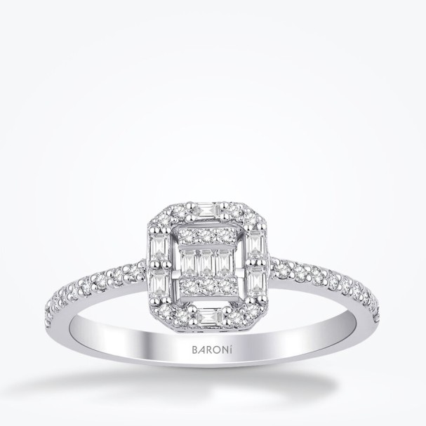 0.28 Karat Pırlanta Baget Yüzük - Baroni Diamond