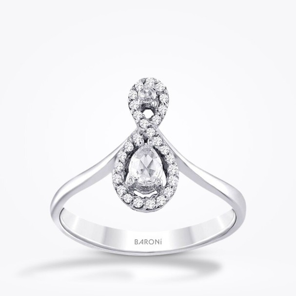 0.29 Karat Elmas Pırlanta Sonsuzluk Yüzük - Baroni Diamond