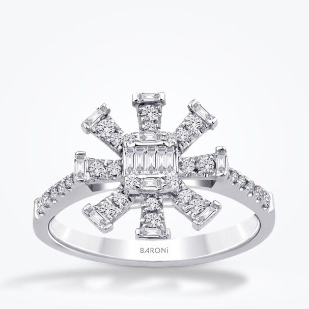 0.29 Karat Pırlanta Baget Yüzük - Baroni Diamond