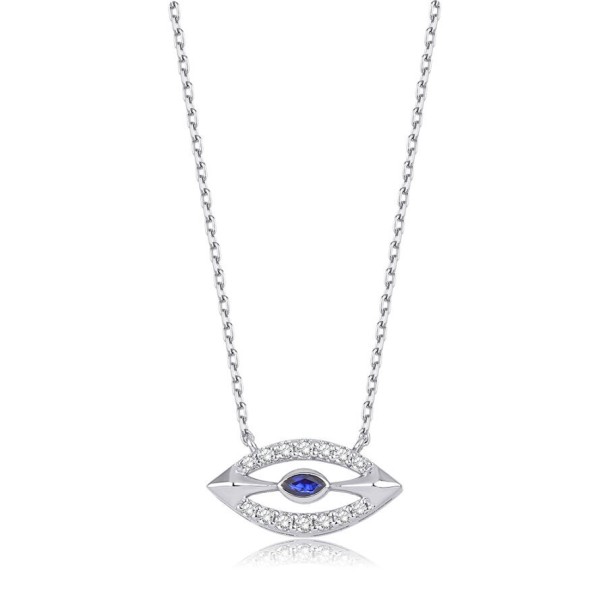 0.29 Karat Pırlanta Safir Kolye - Baroni Diamond