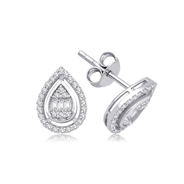 0.31 Karat Pırlanta Baget Küpe - Baroni Diamond