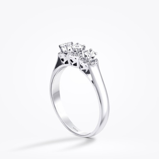 0.32 Karat Pırlanta Elmas Tria Yüzük - Baroni Diamond (1)