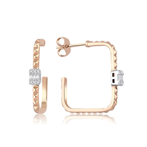 0.32 Karat Pırlanta Trend Küpe - Baroni Diamond