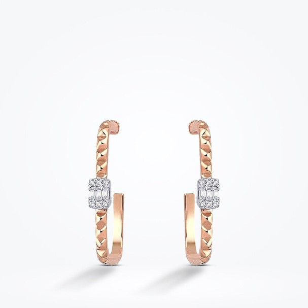 0.32 Karat Pırlanta Trend Küpe - Baroni Diamond