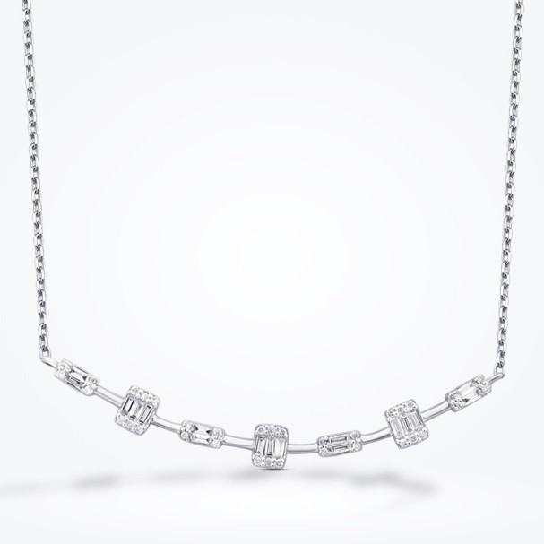 0.33 Karat Pırlanta Baget Kolye - Baroni Diamond