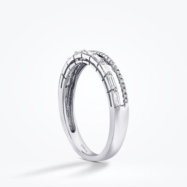 0.33 Karat Pırlanta Baget Yarımtur Yüzük - Baroni Diamond (1)