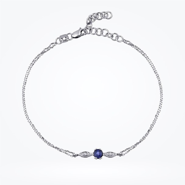 0.34 Karat Pırlanta Safir Bileklik - Baroni Diamond