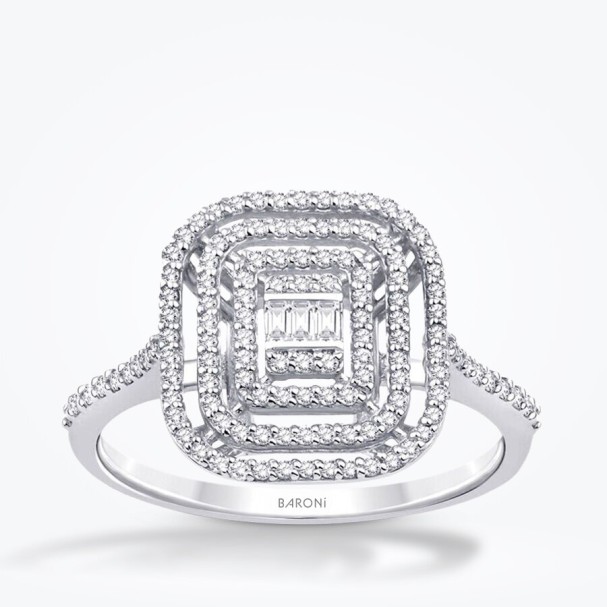 0.35 Karat Pırlanta Baget Yüzük - Baroni Diamond