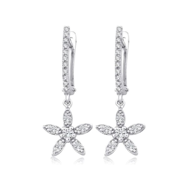 0.35 Karat Pırlanta Çiçek Küpe - Baroni Diamond (1)