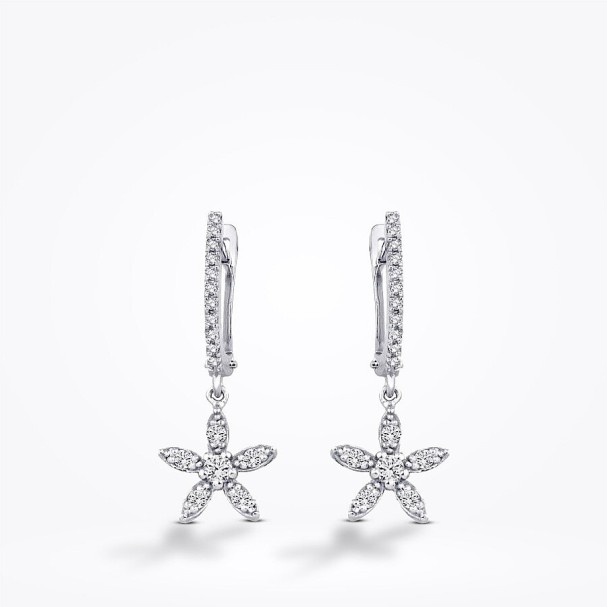 0.35 Karat Pırlanta Çiçek Küpe - Baroni Diamond (1)