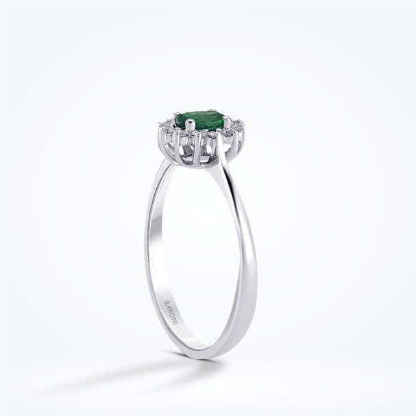 0.35 Karat Pırlanta Zümrüt Yüzük - Baroni Diamond (1)