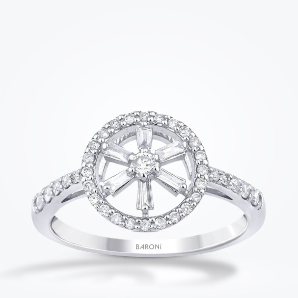 0.36 Karat Pırlanta Baget Yüzük - Baroni Diamond