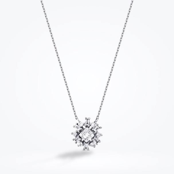 0.37 Karat Pırlanta Baget Çiçek Kolye - Baroni Diamond (1)