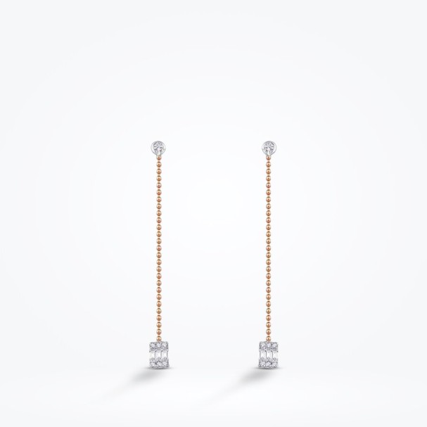 0.37 Karat Pırlanta Baget Trend Küpe - Baroni Diamond (1)