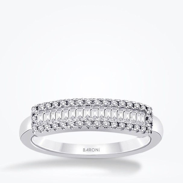 0.38 Karat Pırlanta Baget Yüzük - Baroni Diamond