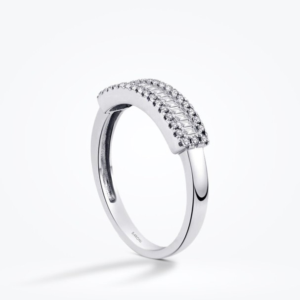 0.38 Karat Pırlanta Baget Yüzük - Baroni Diamond (1)