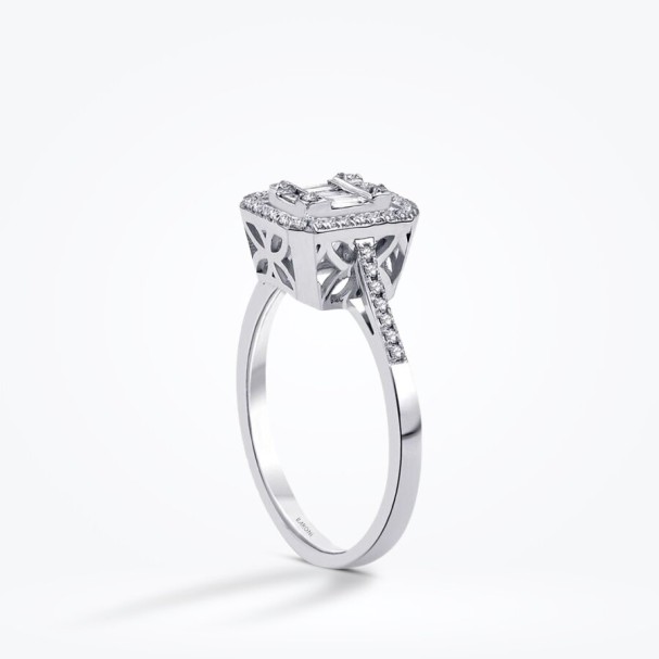 0.38 Karat Pırlanta Baget Yüzük - Baroni Diamond (1)