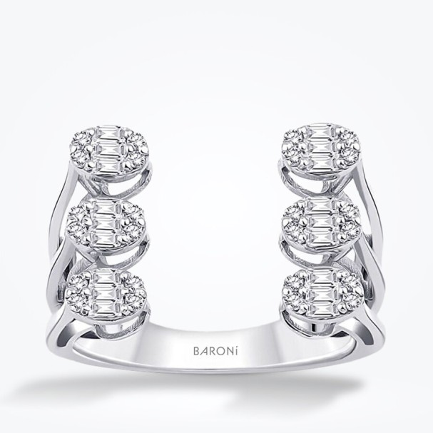 0.39 Karat Pırlanta Baget Yüzük - Baroni Diamond