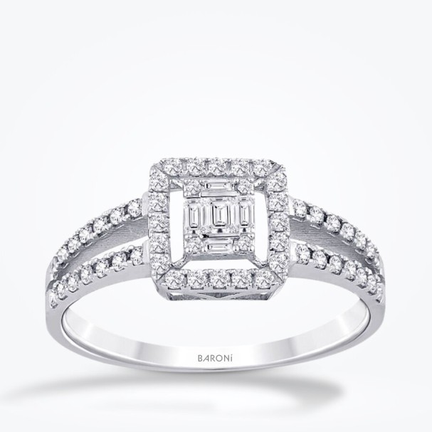 0.40 Karat Pırlanta Baget Yüzük - Baroni Diamond
