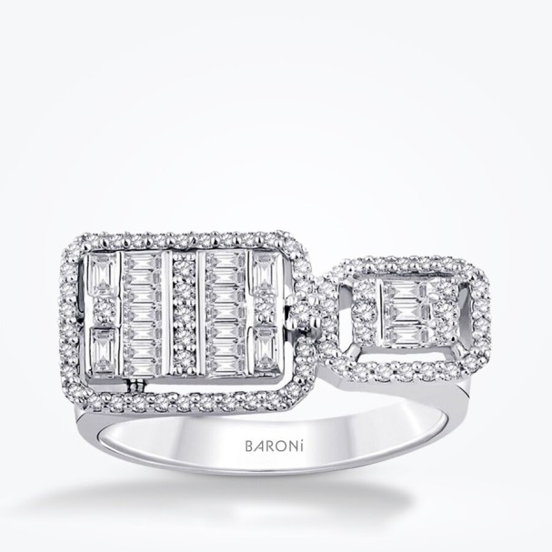 0.41 Karat Pırlanta Baget Yüzük - Baroni Diamond