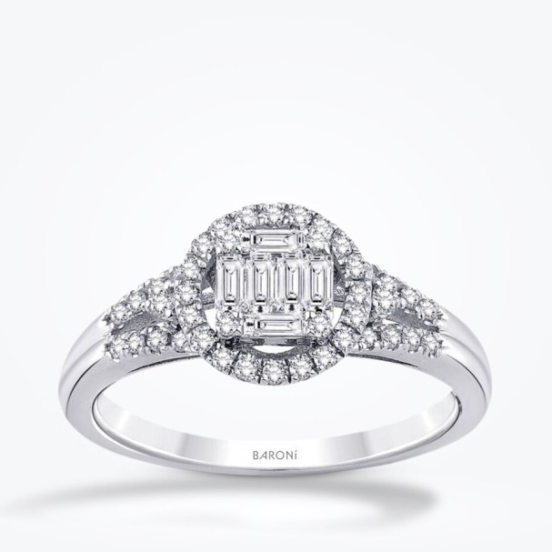 0.43 Karat Pırlanta Baget Yüzük - Baroni Diamond
