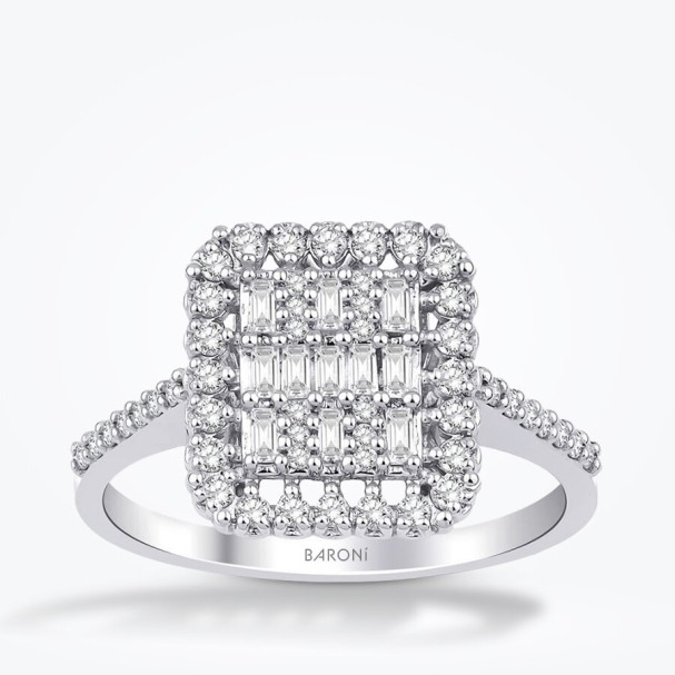 0.43 Karat Pırlanta Baget Yüzük - Baroni Diamond