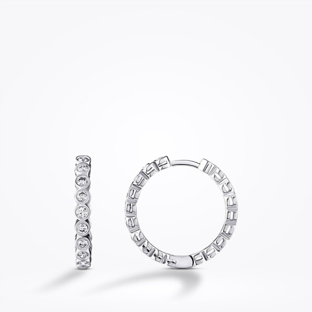 0.43 Karat Pırlanta Halka Küpe - Baroni Diamond