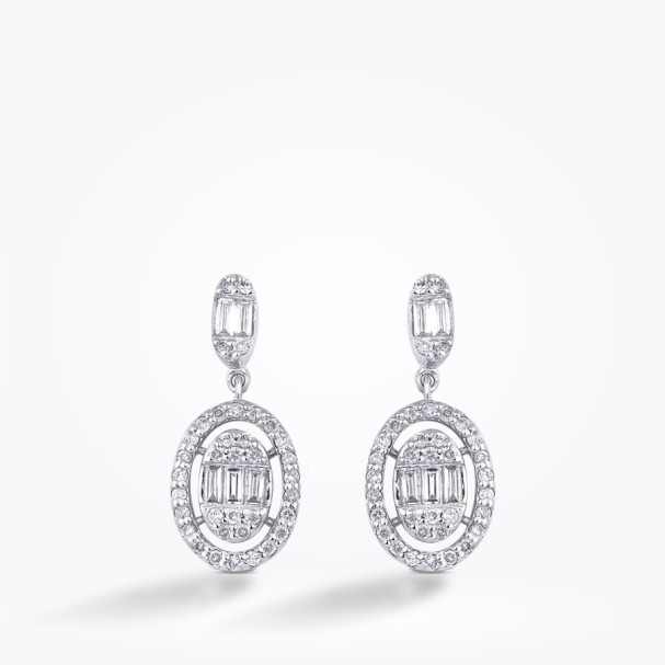 0.44 Karat Pırlanta Baget Küpe - Baroni Diamond (1)