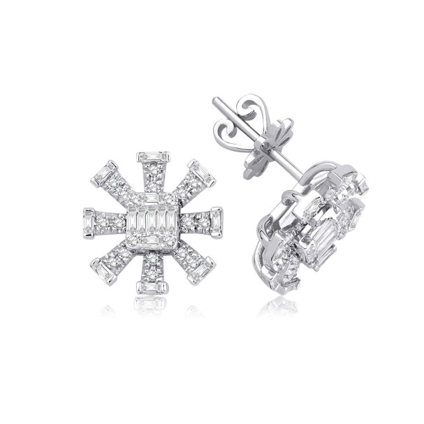 0.45 Karat Pırlanta Baget Küpe - Baroni Diamond