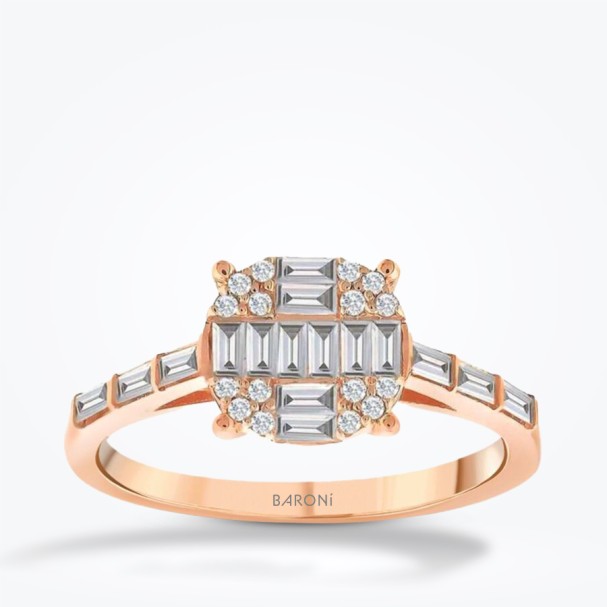 0.47 Karat Pırlanta Baget Yüzük - Baroni Diamond