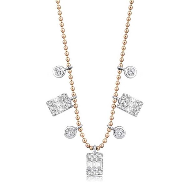 0.46 Karat Pırlanta Trend Baget Kolye - Baroni Diamond