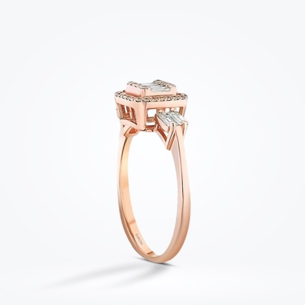 0.47 Karat Pırlanta Baget Rose Yüzük - Baroni Diamond (1)