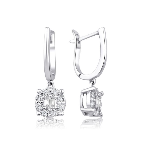 0.47 Karat Pırlanta Baget Trend Küpe - Baroni Diamond