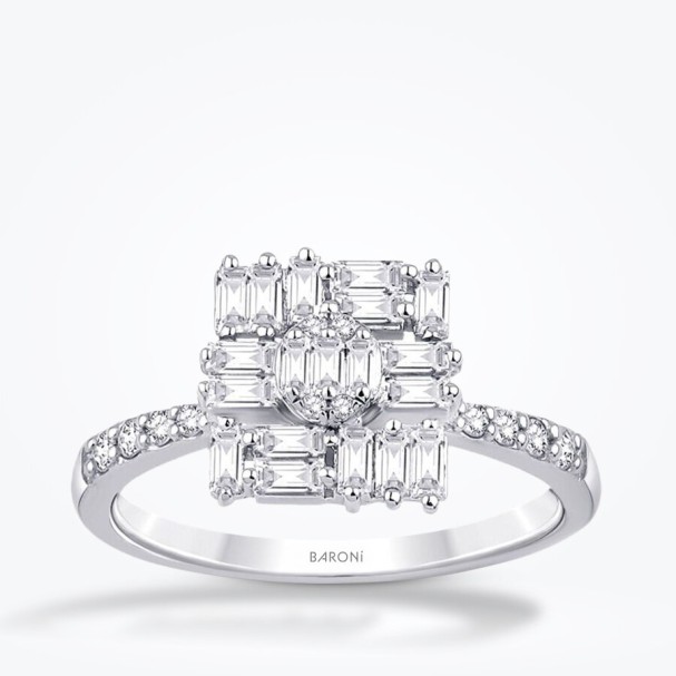 0.47 Karat Pırlanta Baget Yüzük - Baroni Diamond